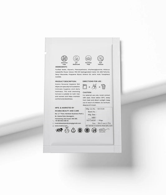 Unisex Personal Hygiene Wet Wipes